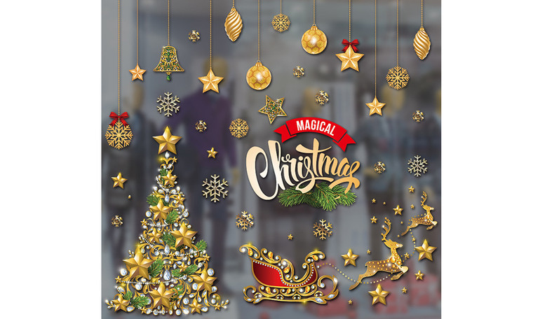 NEW Christmas window glass decoration window stickers 5809