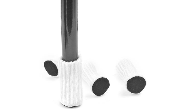 NEW 24PC double knitted thickened patchwork round bottom non-slip table and chair leg cover  5818