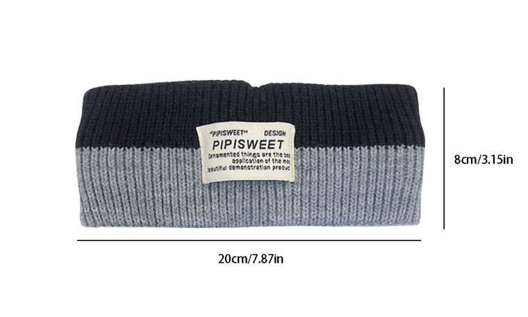 NEW 2PC double-sided knitted thickened woolen knitted hairband in two colours for autumn and winter 5823