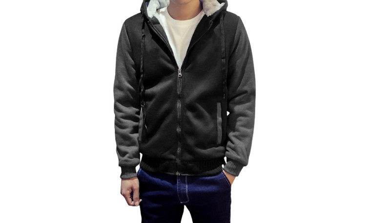 NEW Autumn and winter men's sweatshirt hooded suit padded and thickened baseball suit jacket 5824