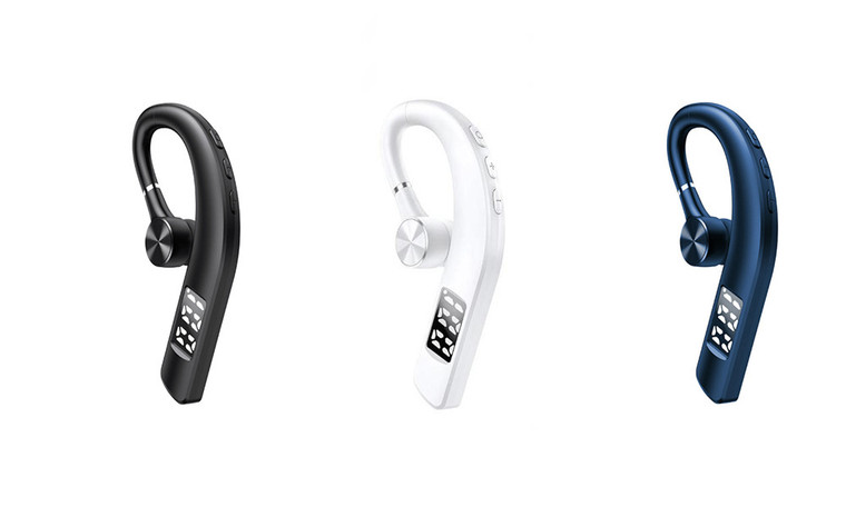 NEW F19 noise-canceling digital display single-sided hanging ear wireless sports Bluetooth headset  5868
