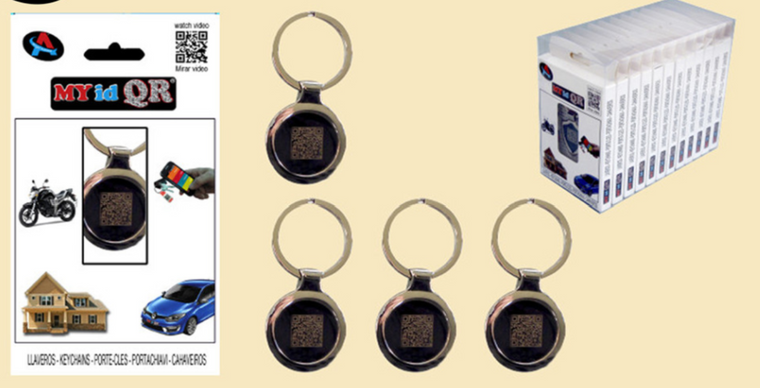 MYidQR keyring with identity barcode