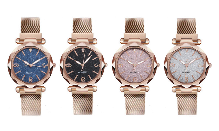 NEW Women's quartz watch magnetic strap star watch 5914