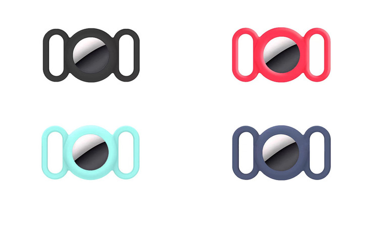 NEW 2PC Airtag Dog Collar Silicone Case for GPS Tracking Finder Protective Cover for Apple Airtag 5916