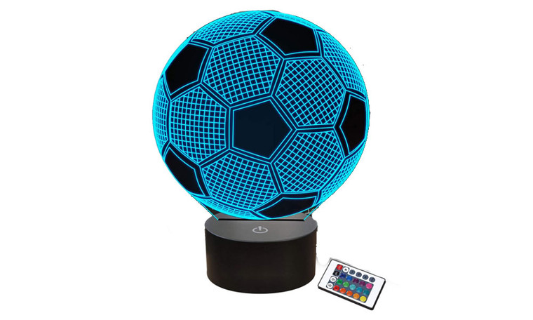 NEW  Football Night Light Creative 3D Acrylic Colorful Touch Remote Console  5917