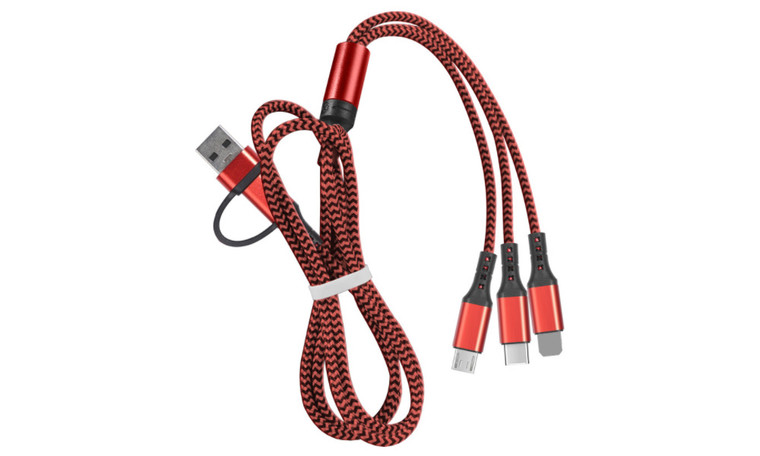 NEW PD fast charging 3-in-1 cable Braided cable for iphone 6-13 pro max huawei xiaomi oppo vivo 5964