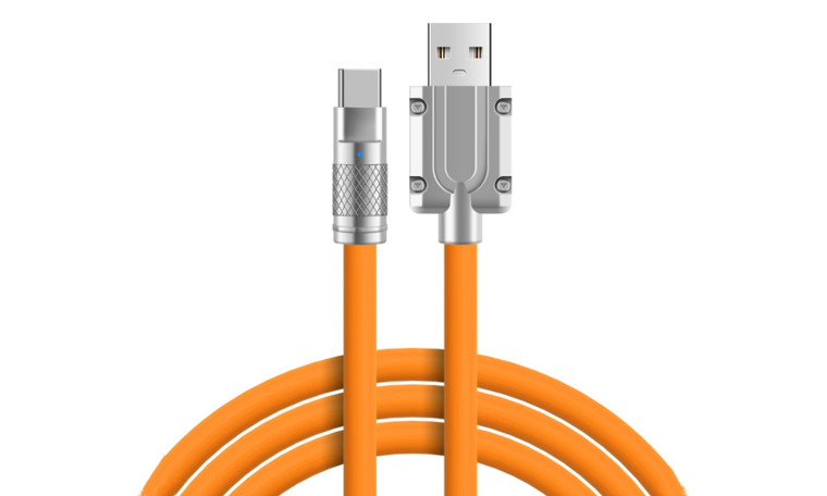 NEW Liquid silicone thickened 6.0mm data cable for Apple Android type-c 5966