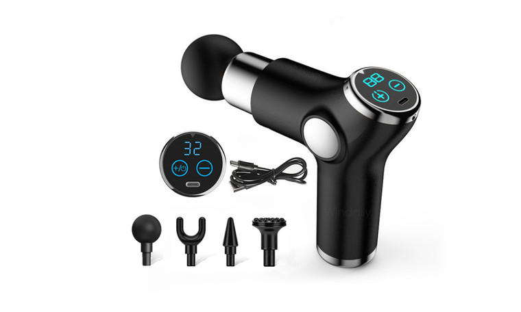 NEW HK515 LCD Mini Fascia Gun Fitness Convenient Vibrating Massage Gun 5967