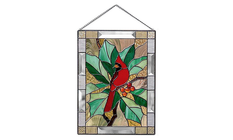 NEW Hanging Stained Birds Garden Decoration 6012