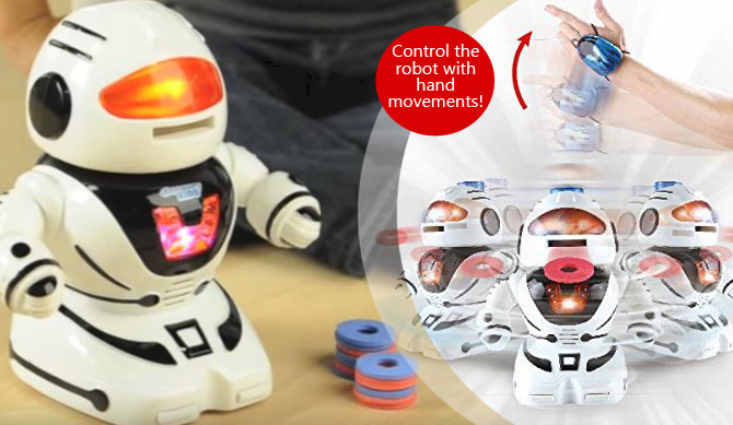 Frisbee Shooting Hand-Movement Controlled Robot