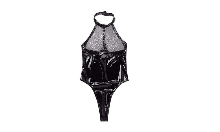 2302 NEW Sexy one-piece cut-out underwear with metal chain 61204