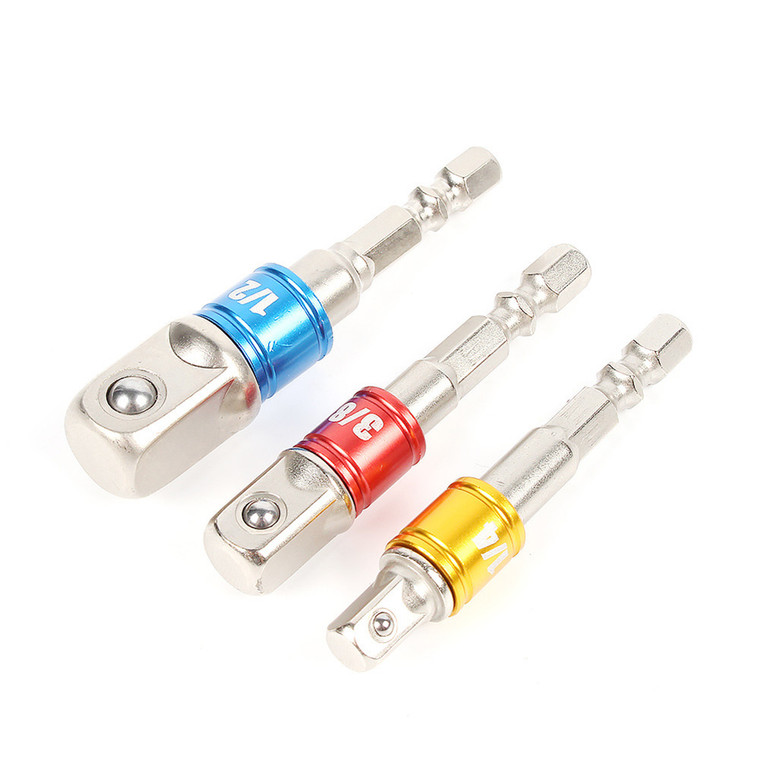 2302NEW-3 Pcs Drill Socket Adapter Impact Drill Extension Drill Bits6255