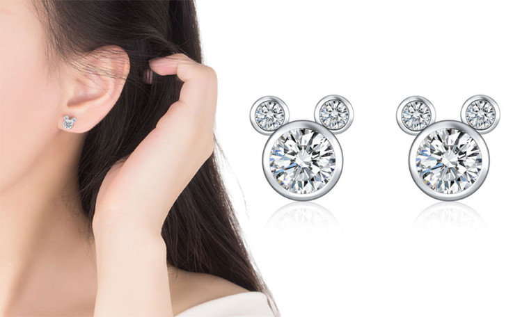 2302  NEW  Mouse head earrings 6309