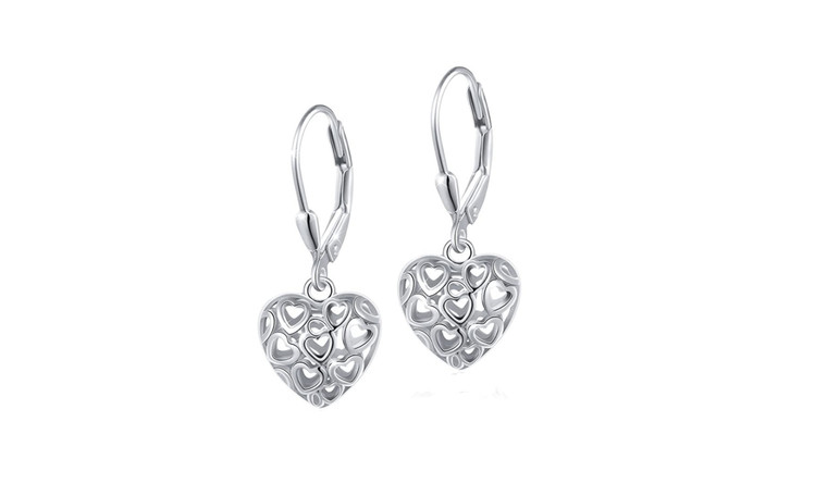 2302 NEW Fashion simple hollow hollow heart earrings 6236