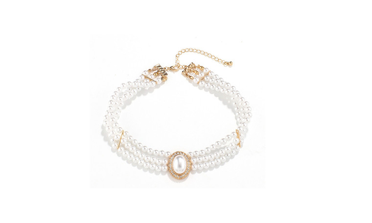 2302 NEW Vintage multi-layer pearl necklace6242