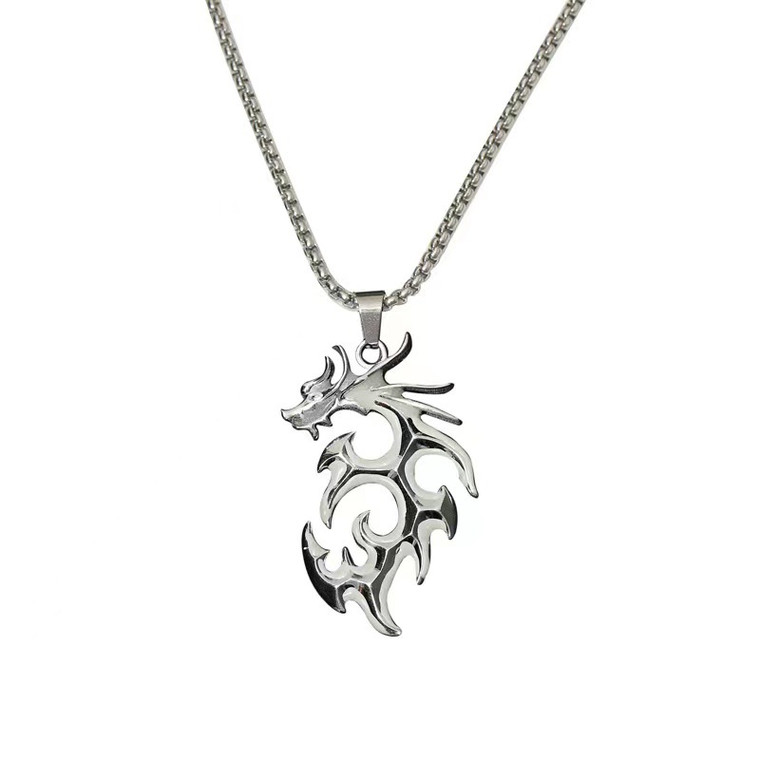 2302NEW-Luminous Flame Dragon Necklace6278