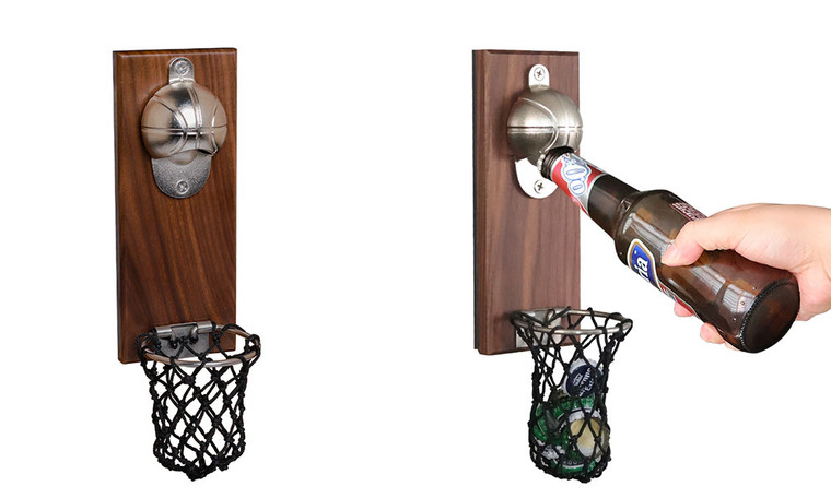 2302  NEW  Magnetic suction basketball frame bottle opener 6319