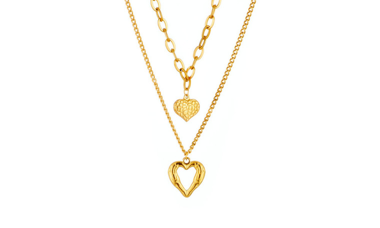 2303  NEW Angel Wings Love Necklace Female Double Clavicle Chain  6335