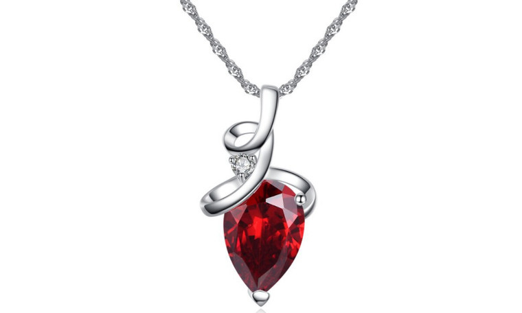 2303  Emotional heart-shaped water drop necklace   6346