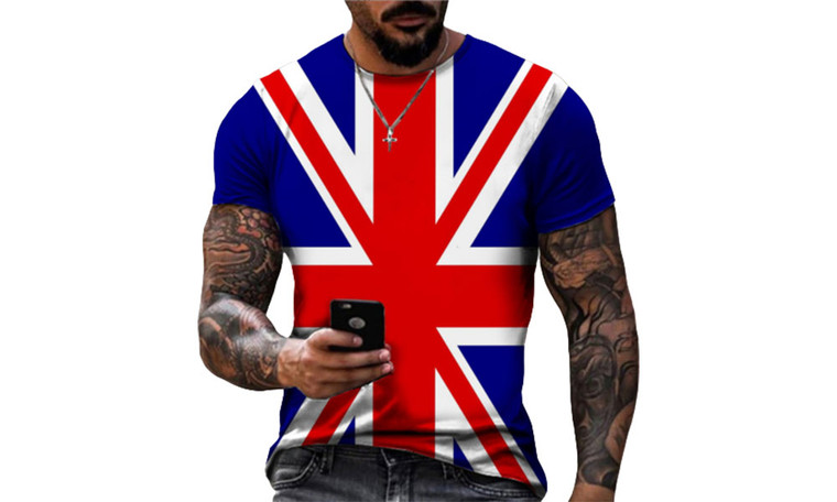 2303  NEW British Flag Men's T-Shirt   6370