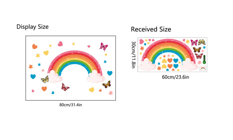 2303 NEW Butterfly Star Love Rainbow Decorative Wall Decal 6622