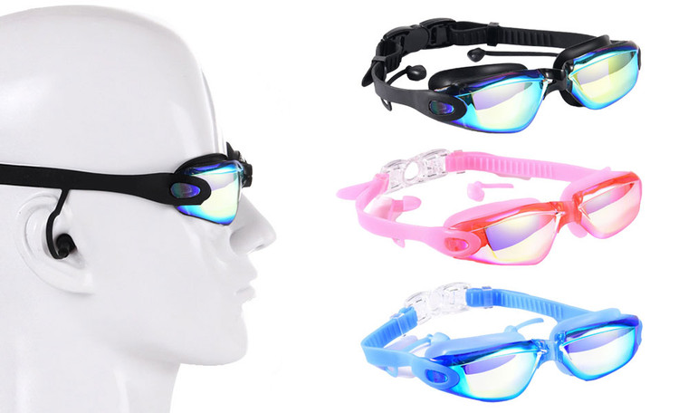 2303  NEW     Silicone Colorful Swimming Glasses New Adult Swimming Glasses   6391