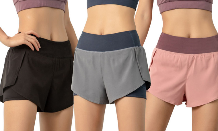 2303  NEW   Women’s 2 in 1 Shorts Summer Running Shorts Gym Workout Athletic Gym Yoga Shorts Liner Jogging Pants Sports Quick Dry Training Joggers Shorts  6395