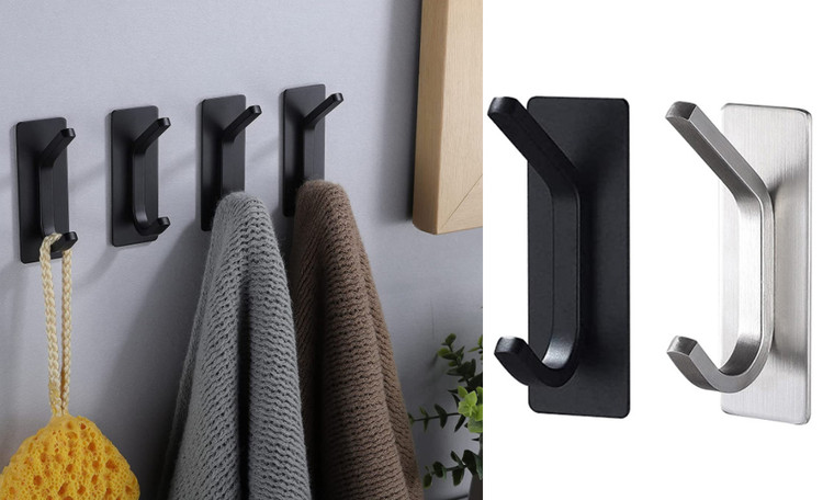 2303 NEW  4PC Stainless steel hook, adhesive hook, non punching, non marking, door back coat hook, non marking nail  6644