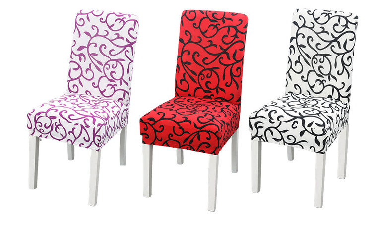 2303  NEW  2-4-6pcs  Printed rattan flower chair cover  6714