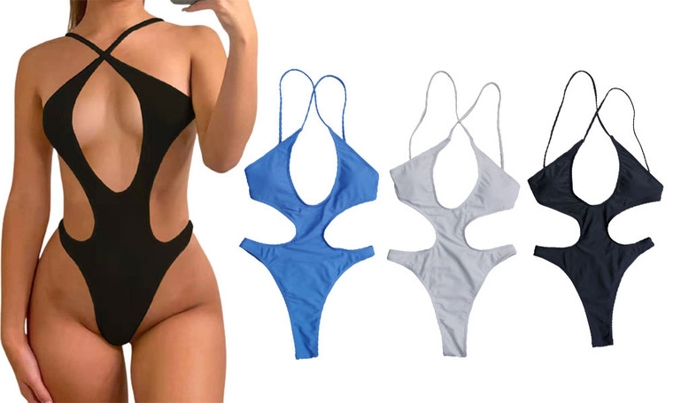 2304NEW-Backless personality conservative swimsuit6549