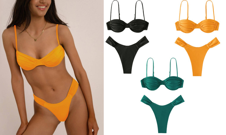 2304 NEW Sexy solid color women's bikini split swimsuit 6661