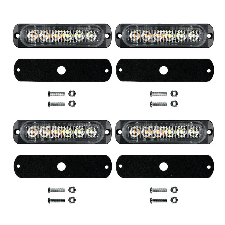 2304NEW-4pcs 6LED truck warning light6556
