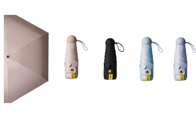 2304 new 6-bone 5-fold round handle sun umbrella and umbrella dual use 6420