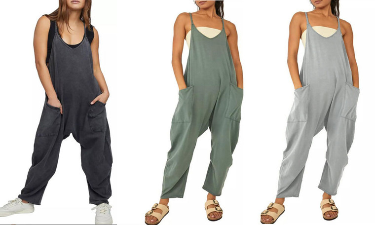2304  NEW  Jumpsuit Pants,Womens Casual Wide-leg Jumpsuit,  Womens Casual Wide Leg Jumpsuit with Pockets  6729