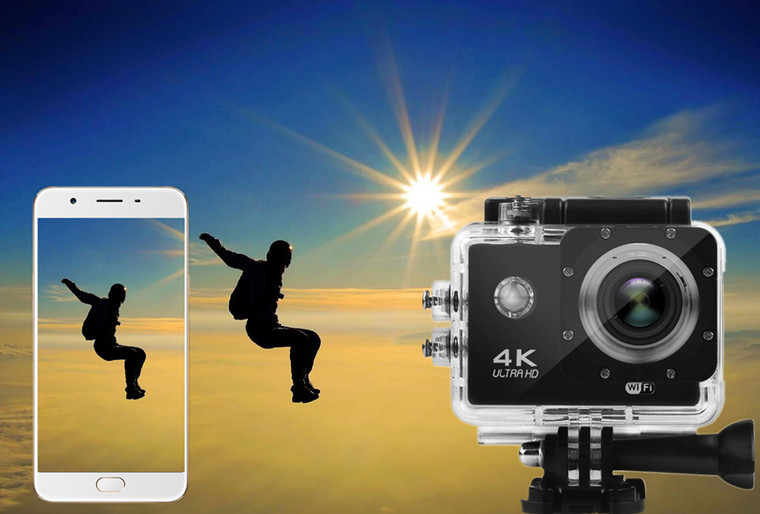 SmartPro 4K Ultra HD WIFI Waterproof Sports Camera with remote