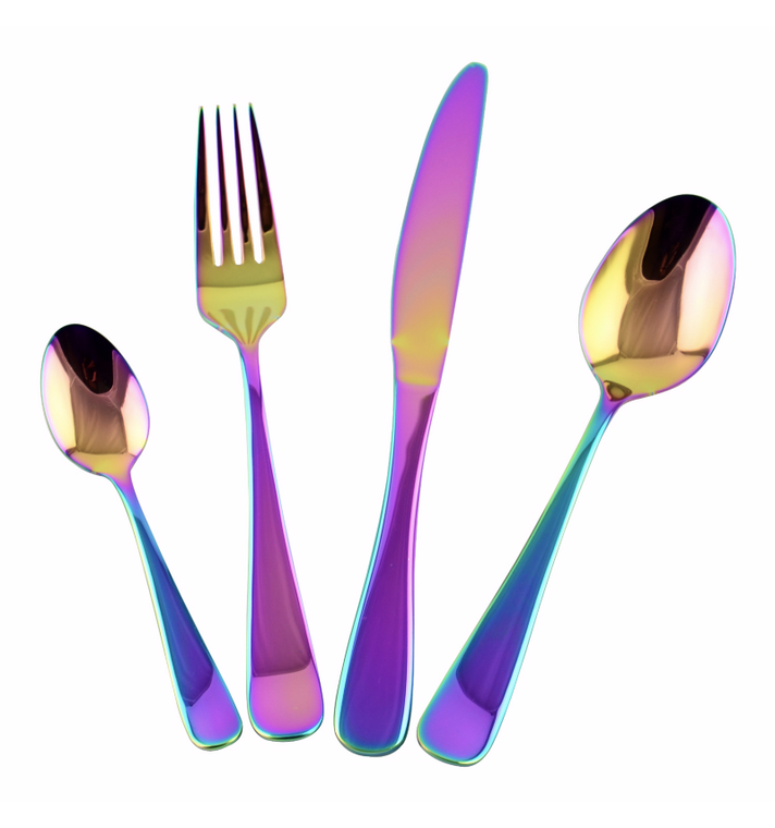 Stunning look 4/8/16 Piece Holographic Cutlery Set 1038