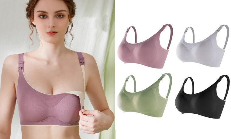 2304 NEW Breastfeeding bra without steel ring, one piece maternity underwear 7002