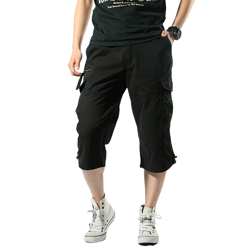 2304NEW-Men's multi-mouth mid-pocket pants6902
