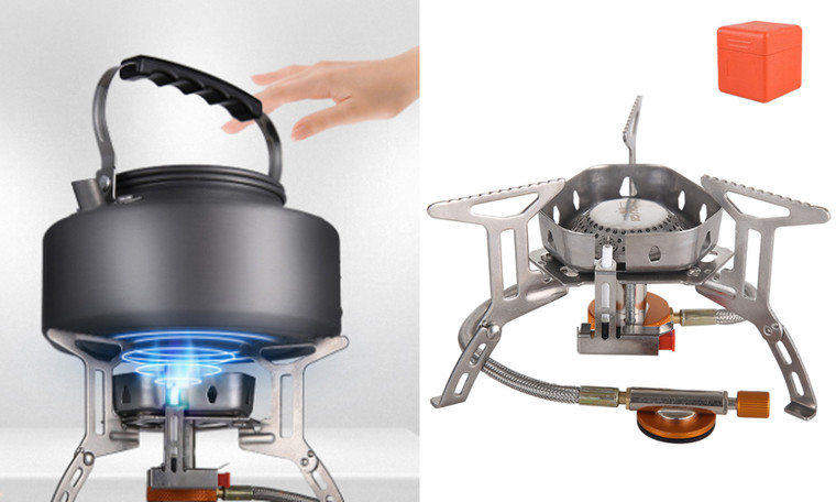2304 NEW  Outdoor split portable camping gas stove windproof stove head stove 7008