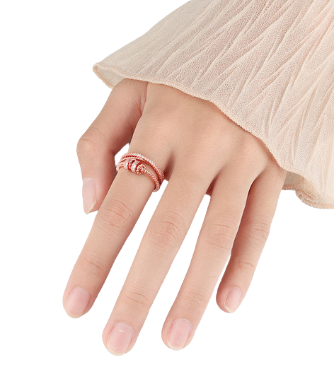 2304NEW-Multilayer cross ring rotating ring6913