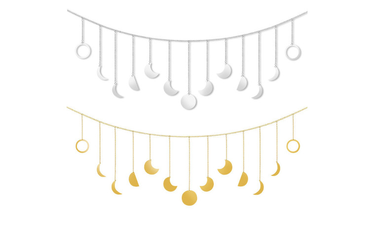 2305 NEW Background wall gold 13 hanging moon eclipse decoration Bedroom background wall decoration  7033LA