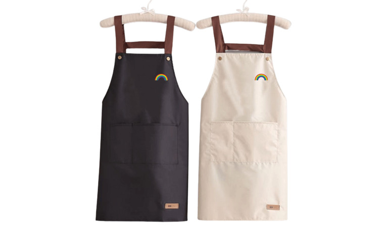 2305 NEW Printed household waterproof and oil proof kitchen work apron for convenient storage for men and women adult aprons 7104 LA