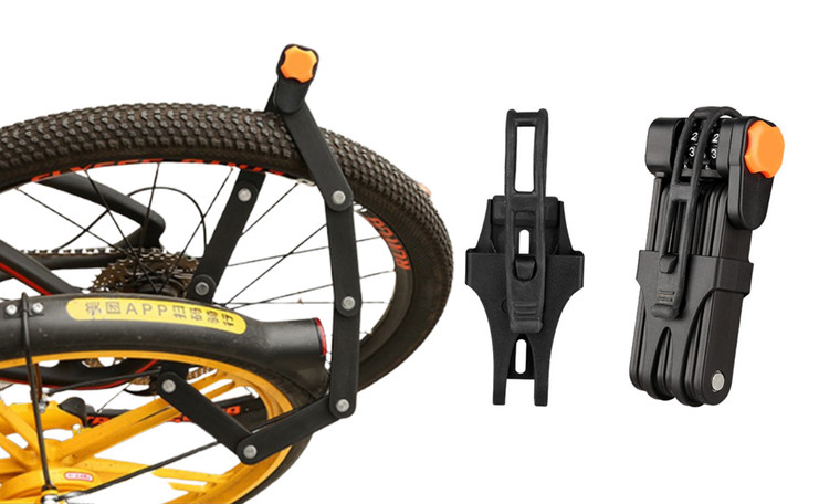 2305 NEW Bicycle lock anti-theft password folding lock 7135