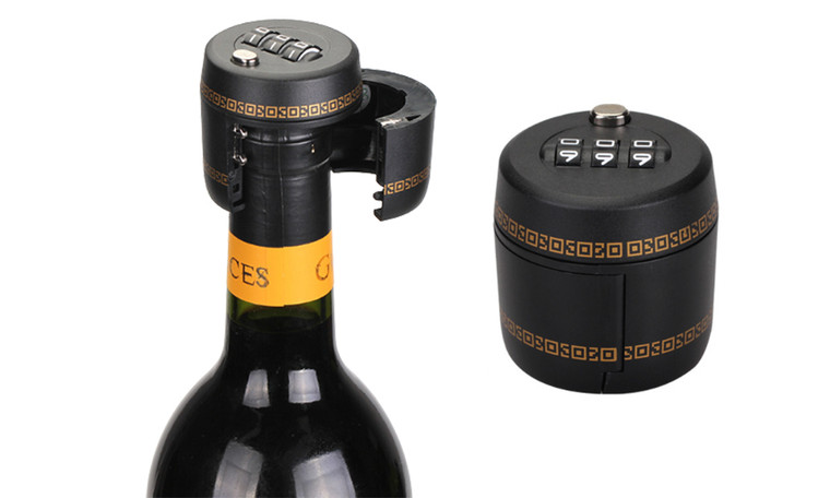 2305 NEW Three digit red wine bottle cap combination lock 7143