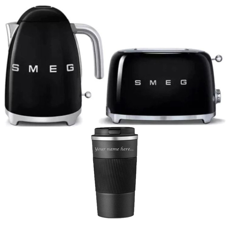SMEG Kettle and Toaster Bundle with Travel Mug