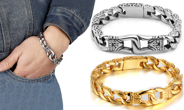 2306 NEW Men's retro totem portrait bracelet 7192LA