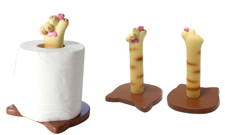 2306 NEW  Sun Desktop Stand Cat Paw Decorative Paper Towel Holder 7322 