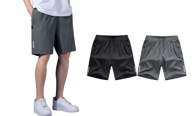 2306 NEW Men's Quick Drying Shorts Sports Capris Zipper 7347LA