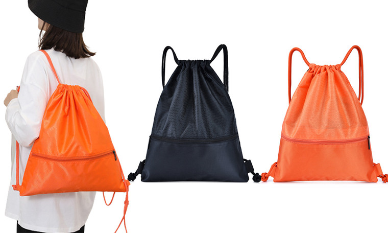 2306 NEW Drawstring Strap Pocket Backpack Sports Training Fitness Bag 7402LA