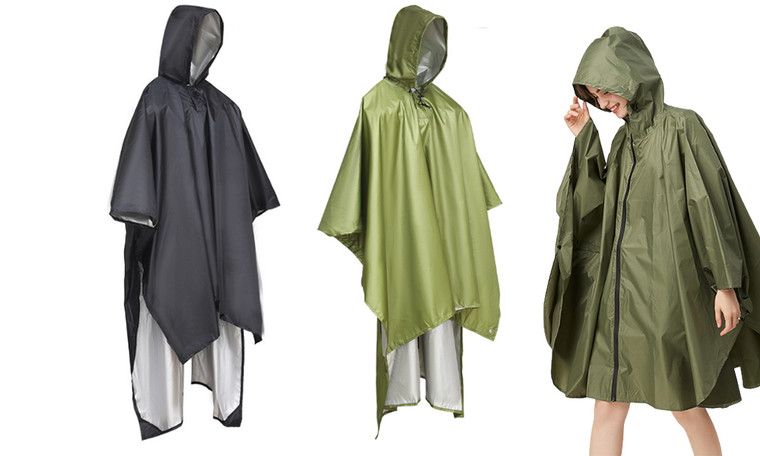 2306 NEW Outdoor 3-in-1 integrated raincoat for hiking, multifunctional raincoat storage bag 7426LA